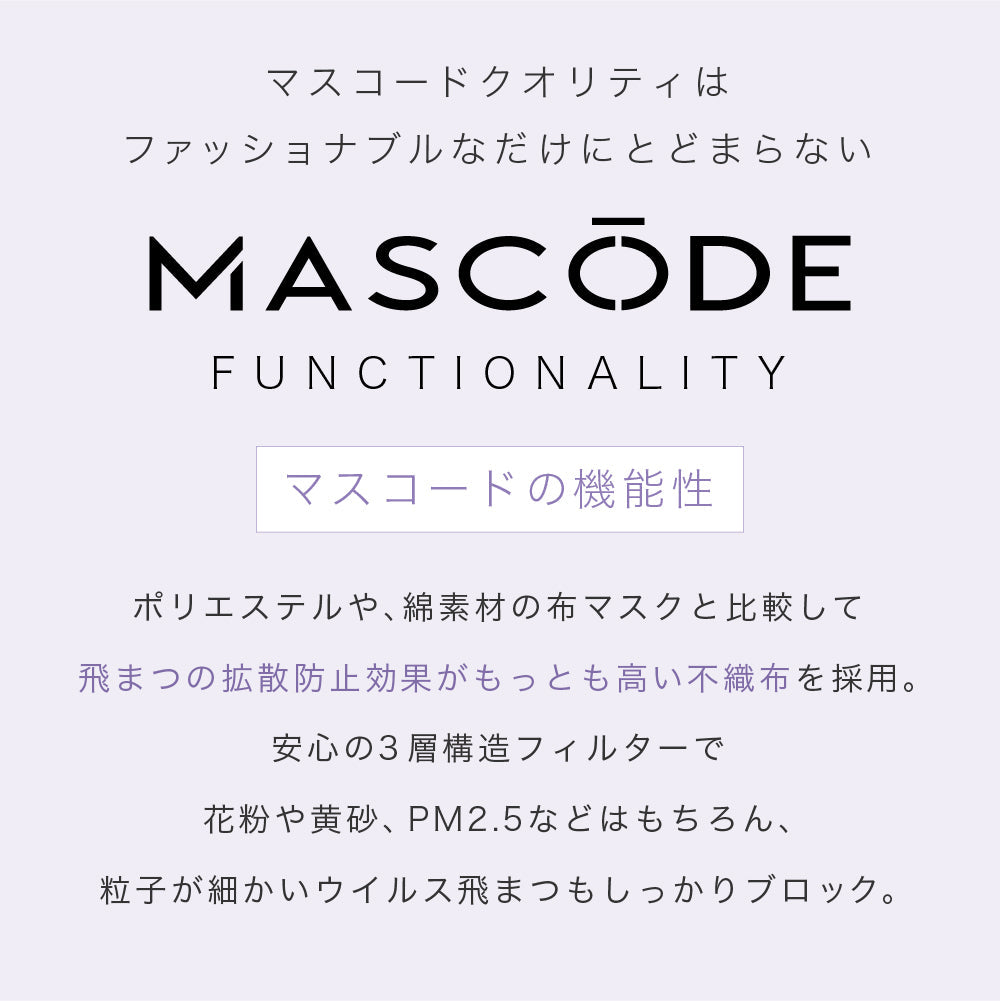 【 マスコード / MASCODE】プリーツマスク6袋42枚セット
